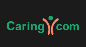 Caring.com logo with stylized person